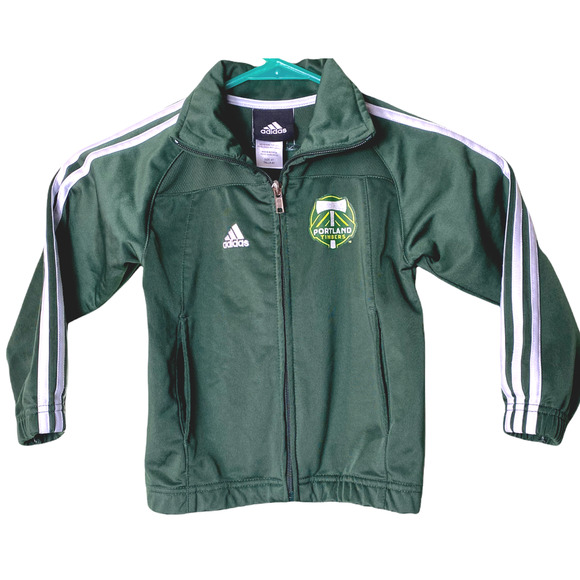 adidas Other - Adidas Toddler Size 4 Green 'Portland Timbers' Full Zip Long Sleeve Track Jacket